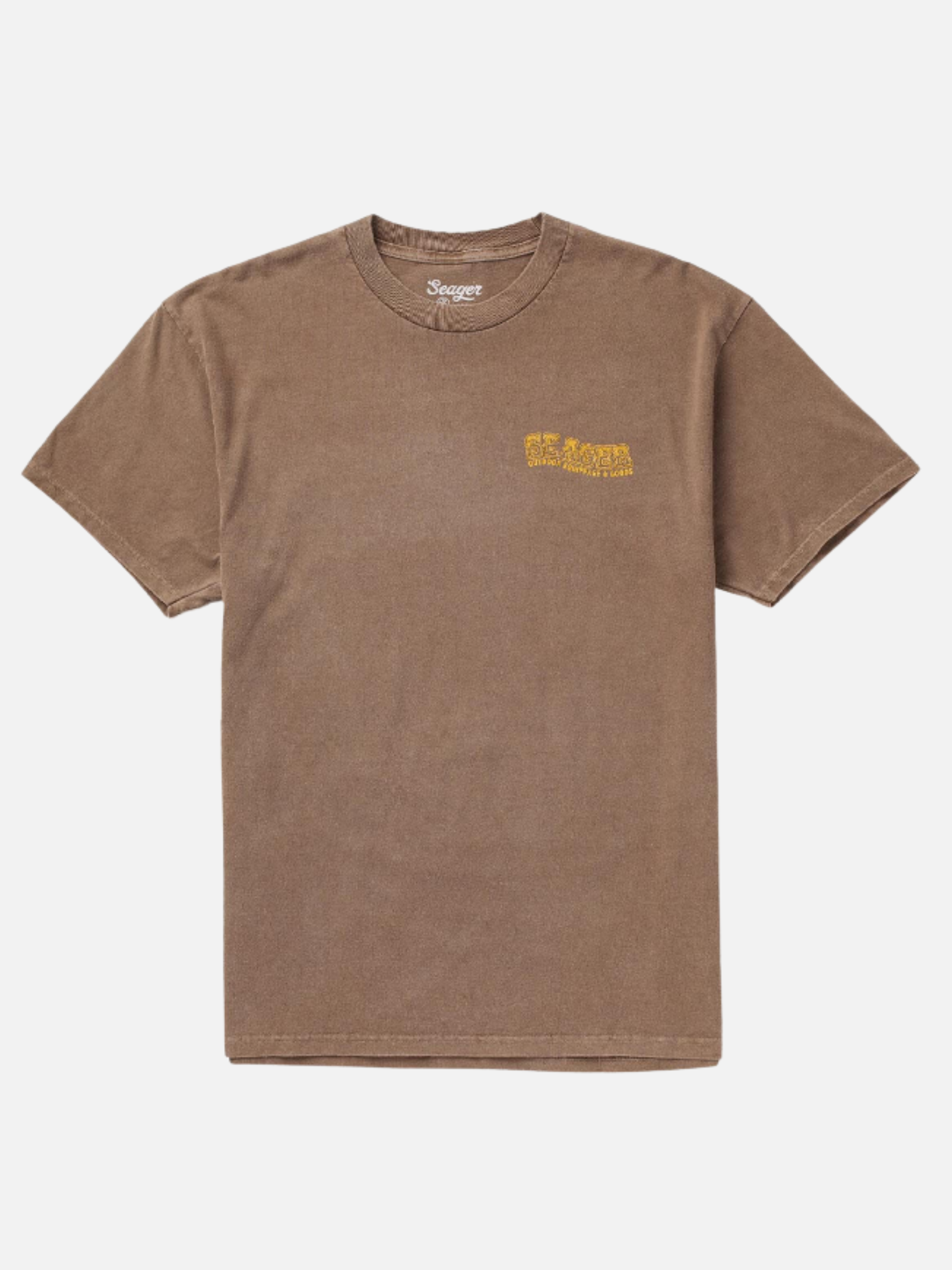 Seager Premium Reserve Tee Pigment Brown Graphic T-Shirt for Men Back and Chest Graphics Men’s Tops for Men Seager Western Brand Athens GA Georgia Kempt Menswear Store Near Me