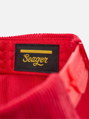 Seager Corduroy Ramblin’ Woman Snapback Hat in Red - interior zoom