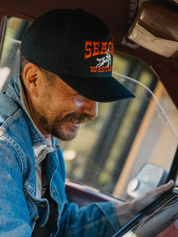 Seager Rodeo Snapback Navy Blue Red Men’s Seager Hats Accessories for Guys Gifts for Him Athens GA Georgia Kempt Menswear Store Near Me 