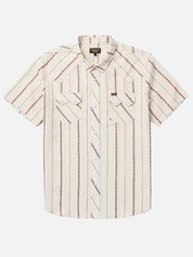 Seager Sawtoof Azteca Shirt Button Down Men’s Top Aztec Print SS Short Sleeve Shirt for Men Cream Red Athens GA Georgia Kempt Menswear Store Near Me