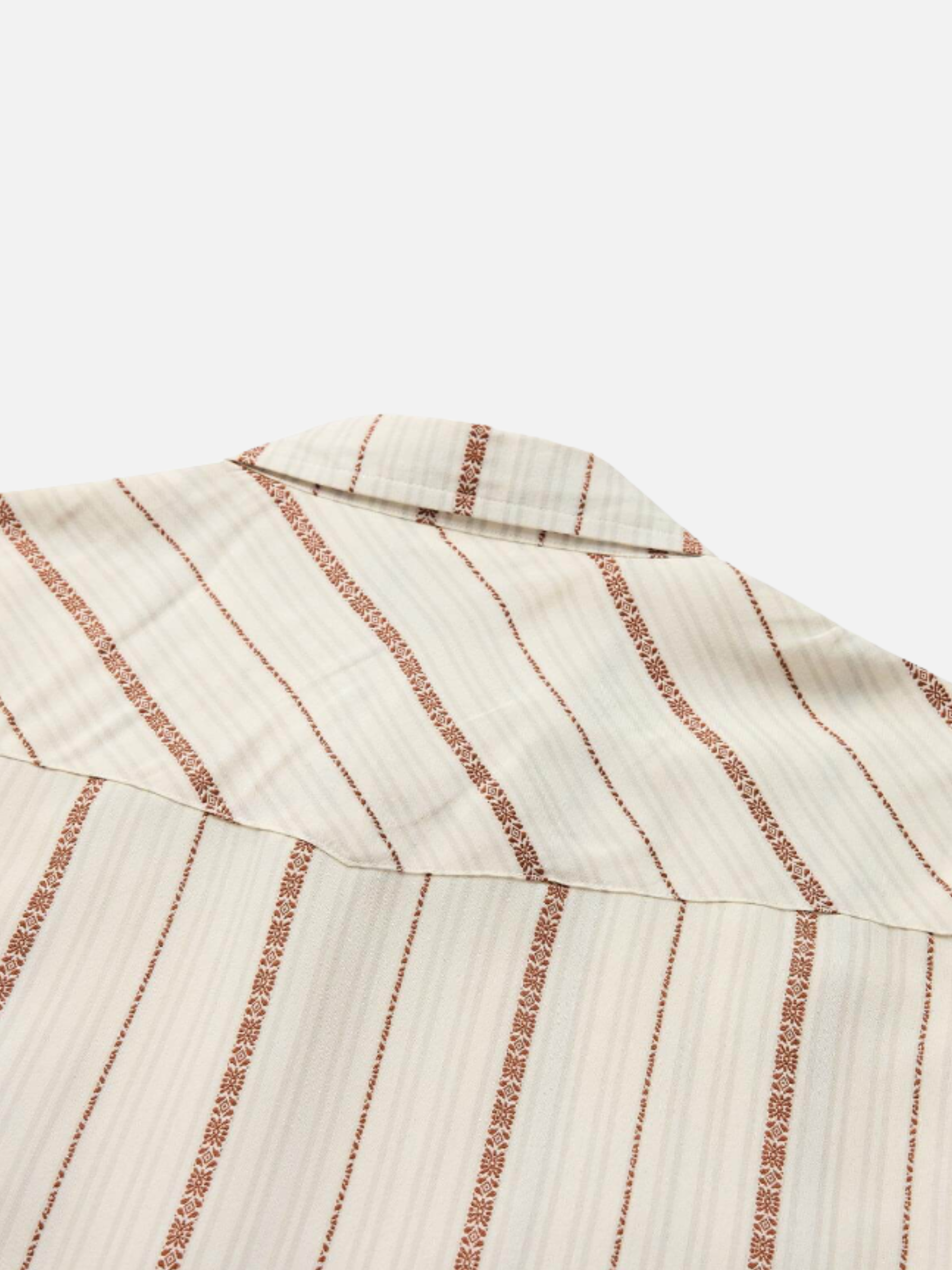 Seager Sawtoof Azteca Shirt Button Down Men’s Top Aztec Print SS Short Sleeve Shirt for Men Cream Red Athens GA Georgia Kempt Menswear Store Near Me