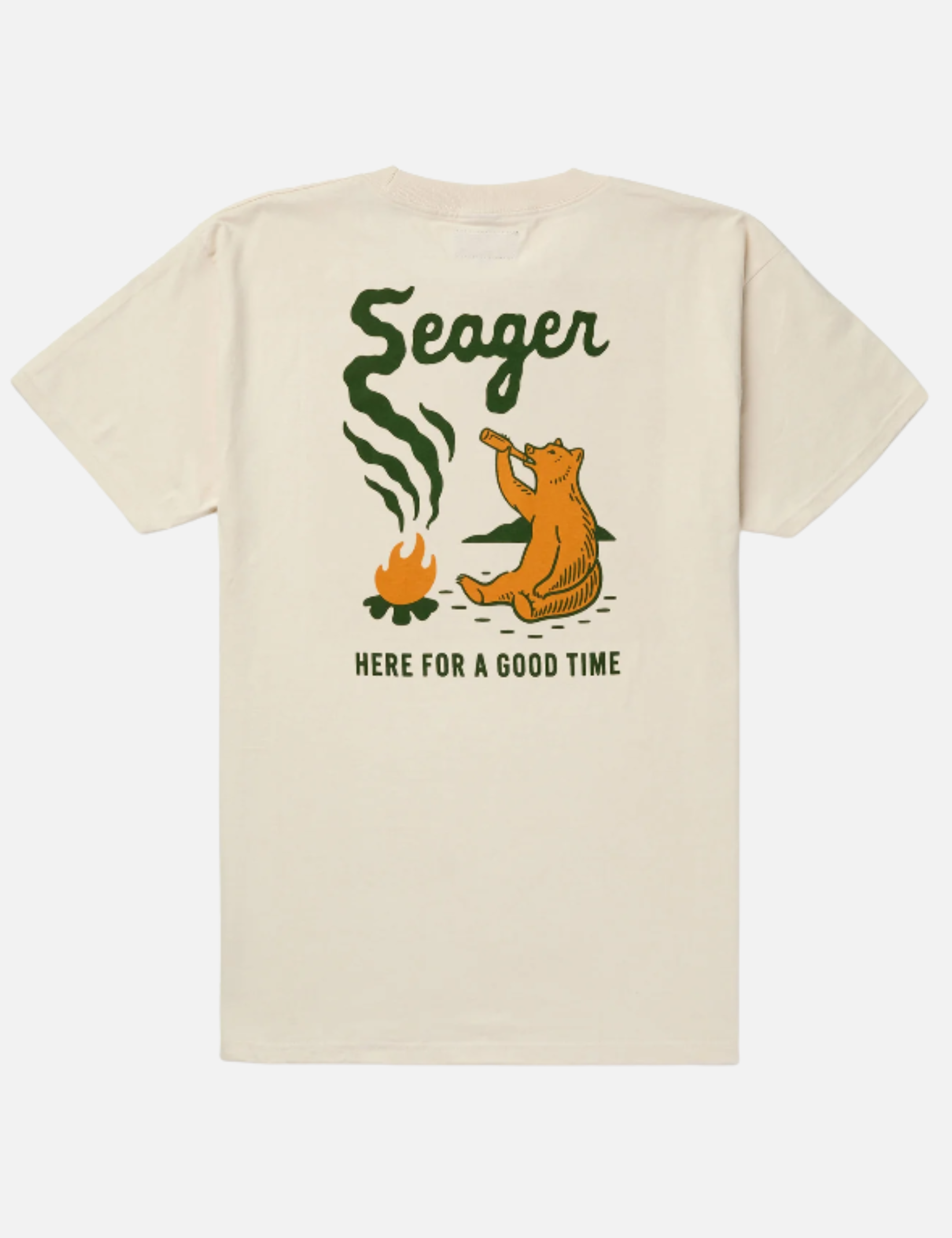 Seager Smokey Graphic T-Shirt Cream Tee Shirt for Men Spring Summer Men’s Back Graphic Shirt Seager Western Brand Athens GA Georgia Kempt Menswear Store Near Me