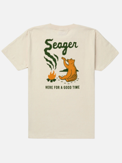 Seager Smokey Graphic T-Shirt Cream Tee Shirt for Men Spring Summer Men’s Back Graphic Shirt Seager Western Brand Athens GA Georgia Kempt Menswear Store Near Me
