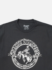 Seager Stampede Tee Vintage Black Graphic T-Shirt for Men Back and Chest Graphics Men’s Tops for Men Seager Western Brand Athens GA Georgia Kempt Menswear Store Near Me