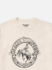 Seager Stampede Tee Vintage White Graphic T-Shirt for Men Back and Chest Graphics Men’s Tops for Men Seager Western Brand Athens GA Georgia Kempt Menswear Store Near Me