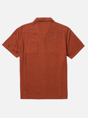 Seager Whippersnapper Short Sleeve Shirt Button Up Collared Men’s Top for Men Red Clay Rust Detail Tops for Guys Spring Summer Athens GA Georgia Kempt Menswear Store Near Me