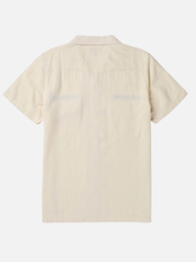 Seager Whippersnapper Short Sleeve Shirt Button Up Collared Men’s Top for Men White Wash Rust Detail Tops for Guys Spring Summer Athens GA Georgia Kempt Menswear Store Near Me