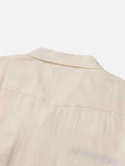 Seager Whippersnapper Short Sleeve Shirt Button Up Collared Men’s Top for Men White Wash Rust Detail Tops for Guys Spring Summer Athens GA Georgia Kempt Menswear Store Near Me