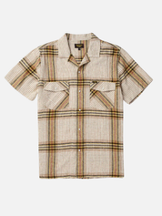 Seager Whippersnapper Short Sleeve Shirt Button Up Collared Men’s Top for Men White Wash Grid Plaid Multicolor Tops for Guys Spring Summer Athens GA Georgia Kempt Menswear Store Near Me