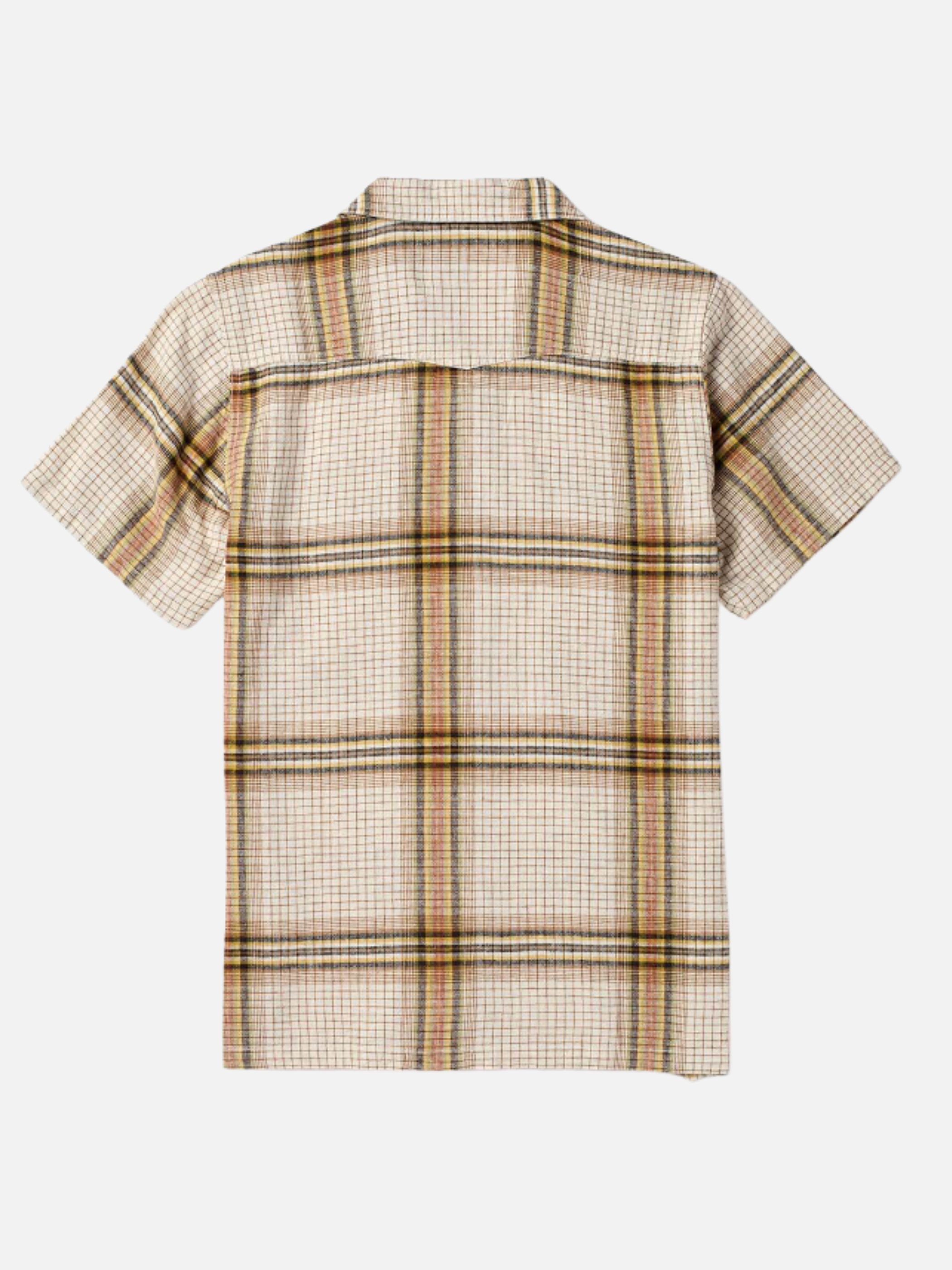 Seager Whippersnapper Short Sleeve Shirt Button Up Collared Men’s Top for Men White Wash Grid Plaid Multicolor Tops for Guys Spring Summer Athens GA Georgia Kempt Menswear Store Near Me