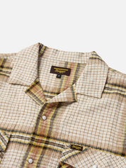 Seager Whippersnapper Short Sleeve Shirt Button Up Collared Men’s Top for Men White Wash Grid Plaid Multicolor Tops for Guys Spring Summer Athens GA Georgia Kempt Menswear Store Near Me