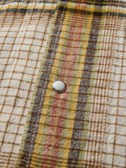 Seager Whippersnapper Short Sleeve Shirt Button Up Collared Men’s Top for Men White Wash Grid Plaid Multicolor Tops for Guys Spring Summer Athens GA Georgia Kempt Menswear Store Near Me