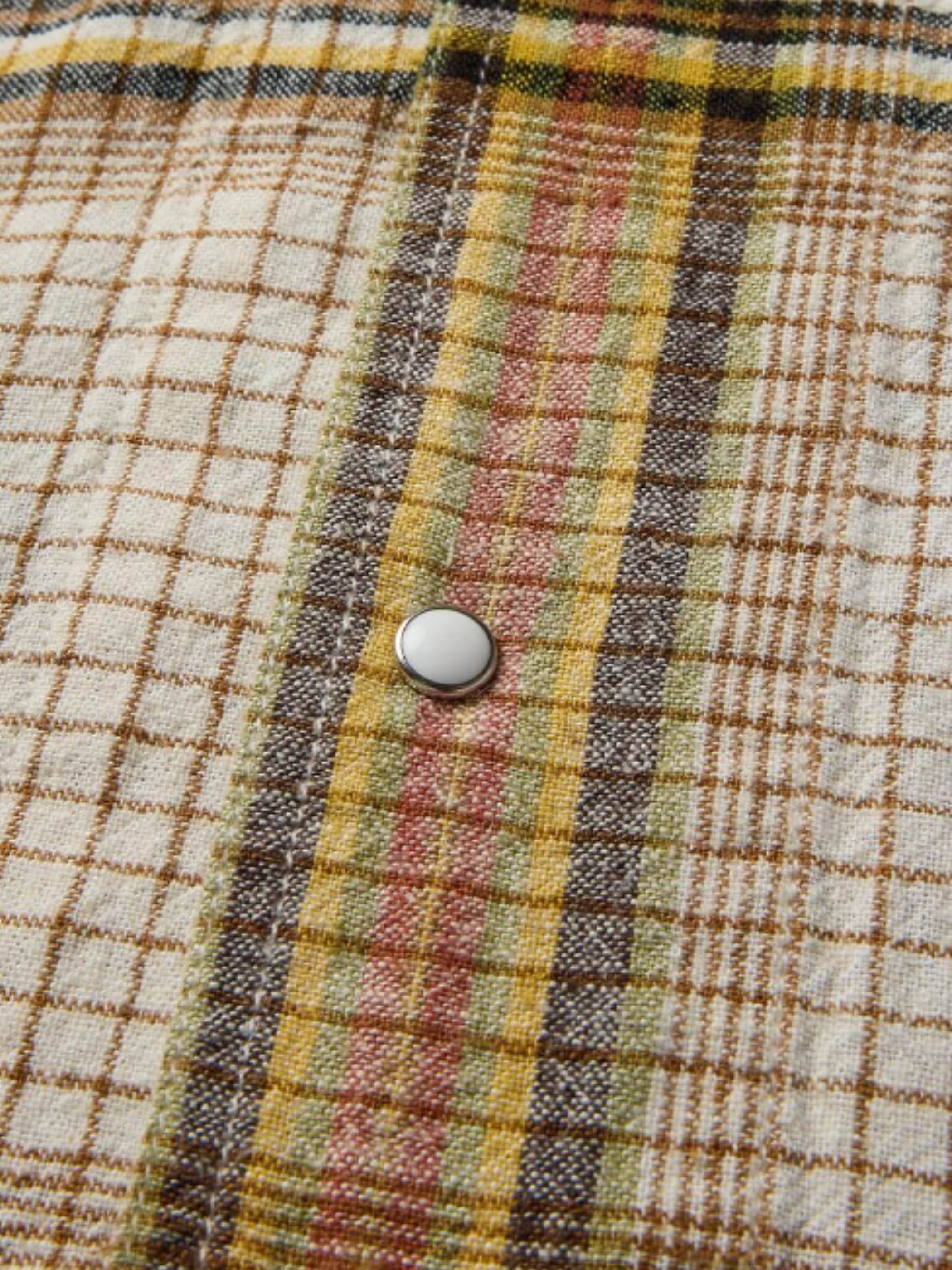 Seager Whippersnapper Short Sleeve Shirt Button Up Collared Men’s Top for Men White Wash Grid Plaid Multicolor Tops for Guys Spring Summer Athens GA Georgia Kempt Menswear Store Near Me