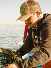 Seager Wilson Trucker Snapback Hat  Tan Waxed Canvas Cotton Mesh Back Hats for Men Seager Western Brand Athens GA Georgia Kempt Menswear Store Near Me