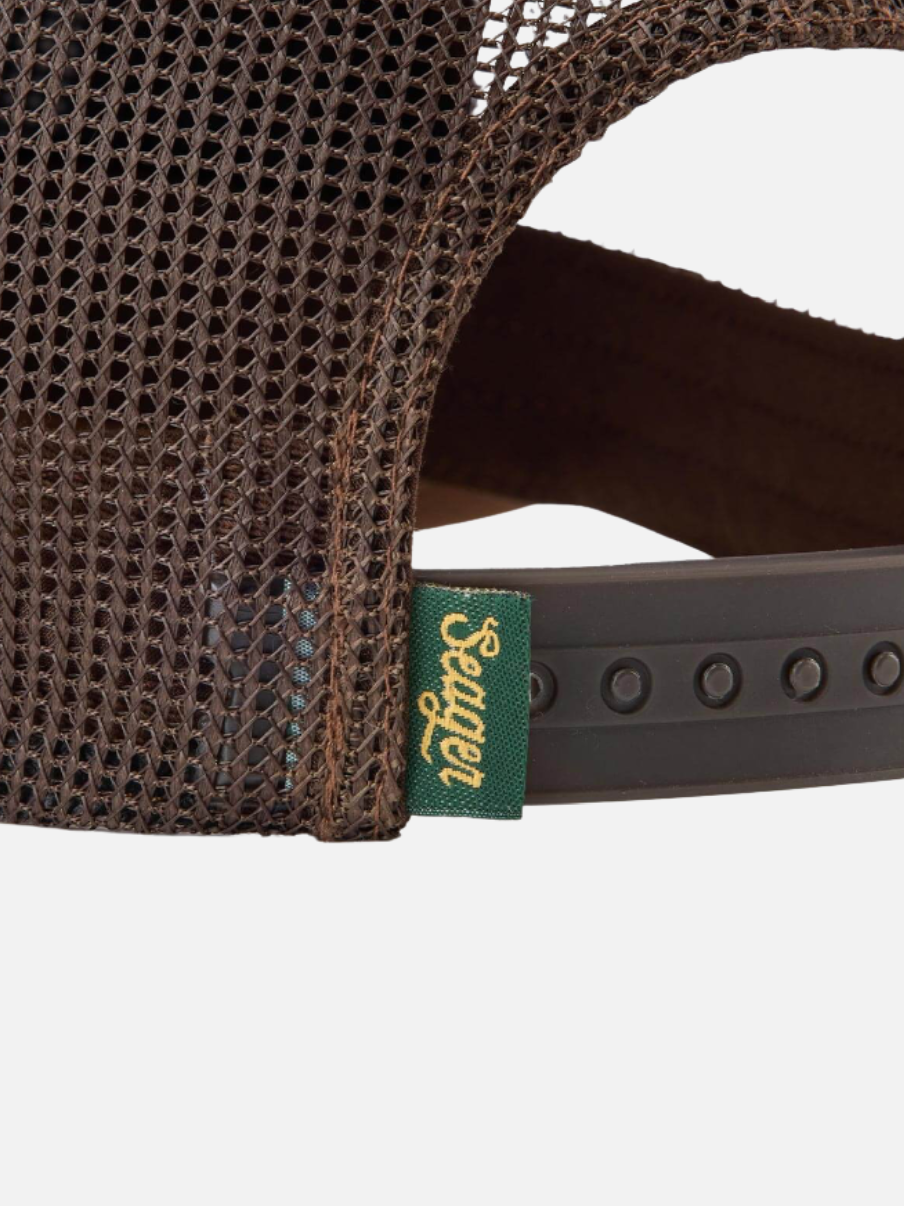 Seager Wilson Trucker Snapback Hat  Tan Waxed Canvas Cotton Mesh Back Hats for Men Seager Western Brand Athens GA Georgia Kempt Menswear Store Near Me