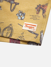 Seager Yuma Trunk Shorts Bronze Yellow All Over Pattern Western Cowboy Outdoor Swim Shorts for Men Men’s Bottoms Summer Vacation Outfits for Guys Athens GA Georgia Kempt Menswear Store Near Me