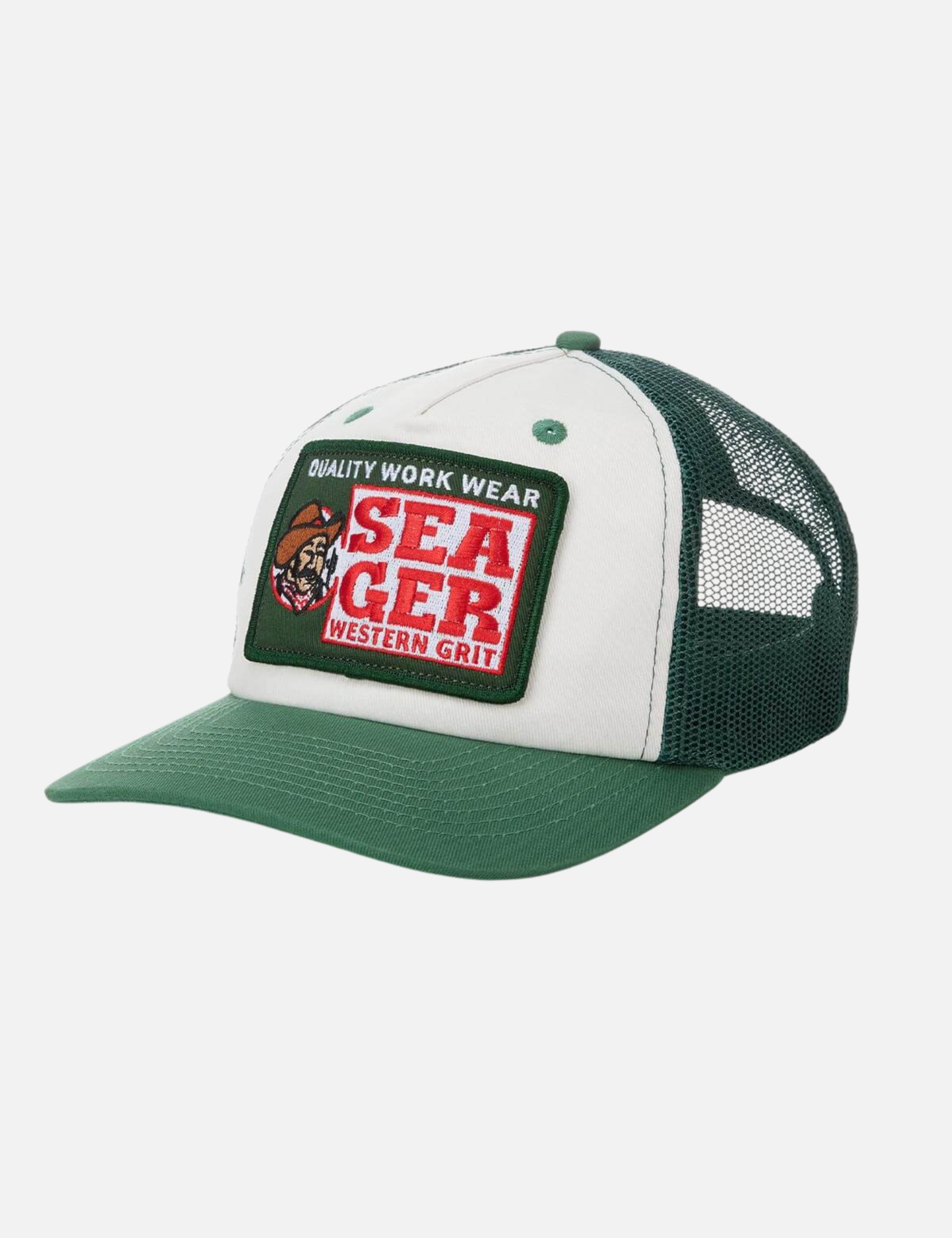 Seager Man Trucker Snap Back Green Men's Snapback Custom Patch Green Cap For Men Athens GA Georgia Kempt Menswear Store Near Me