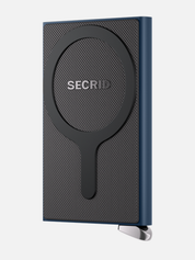 Secrid Cardprotector Fluted for Magsafe Card Holder Navy Blue Men’s Wallets for Men Accessories Gifts for Guys Athens Menswear Store Near Me
