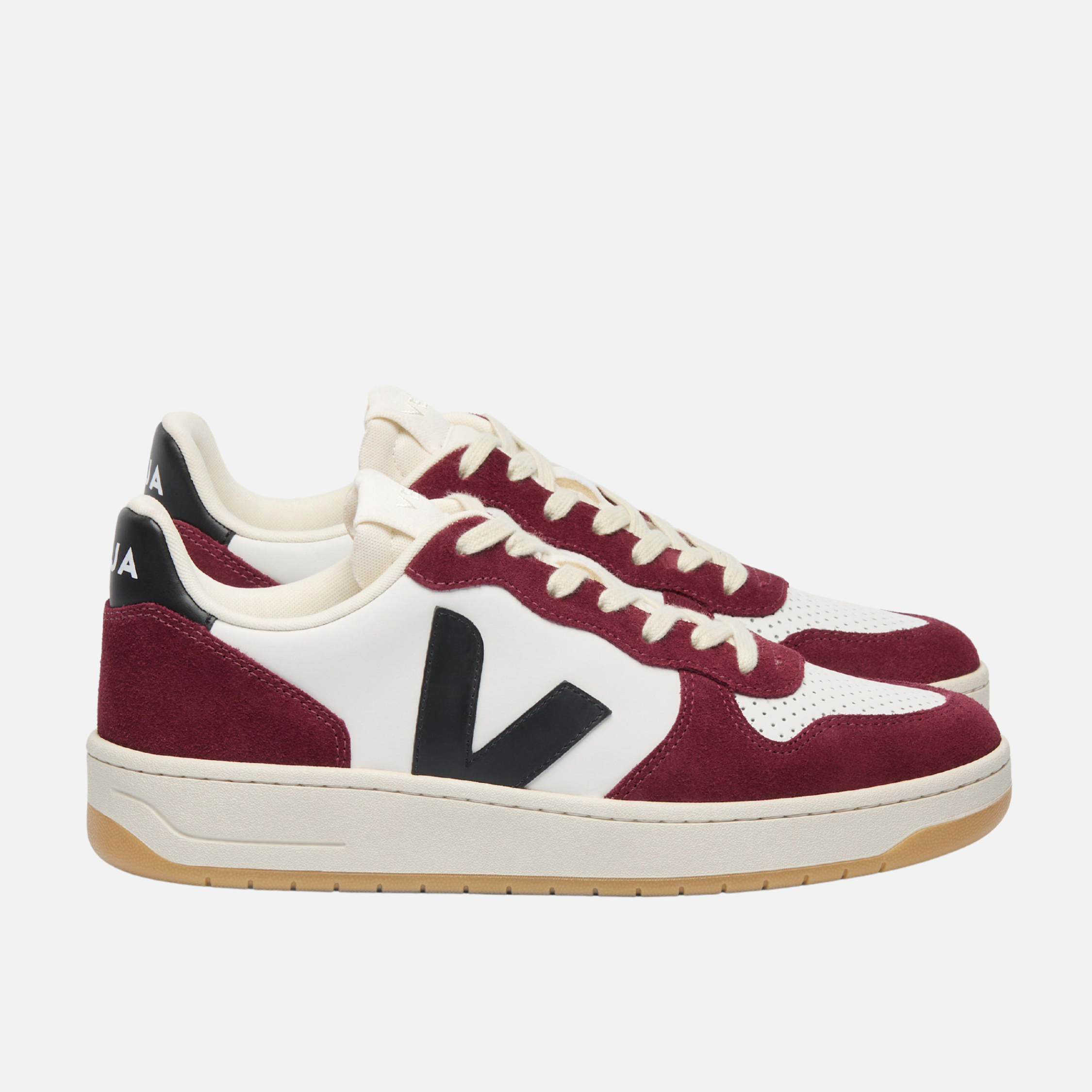 Veja V-10 Leather Sneaker White Black Amarante Red Burgundy Fall Winter Men’s Women’s Shoes for Men Women Shoe Athens GA Georgia Kempt Menswear Store Near Me