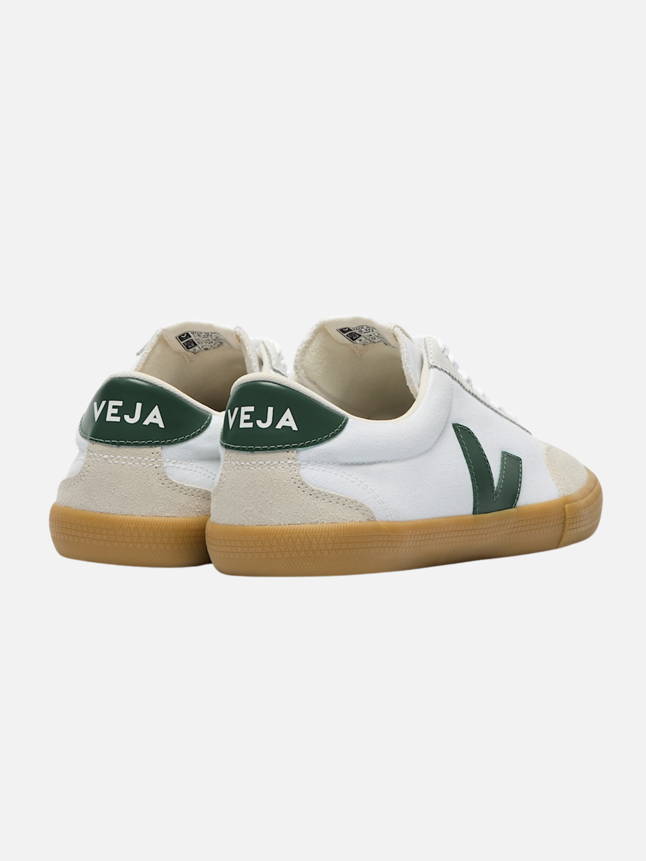 Veja Volley Canvas Cotton White Cyprus Green Natural Gum Sole Men’s Sneakers Shoes for Men Guys Footwear Comfortable Sneakers Athens GA Georgia Kempt Menswear Store Near Me