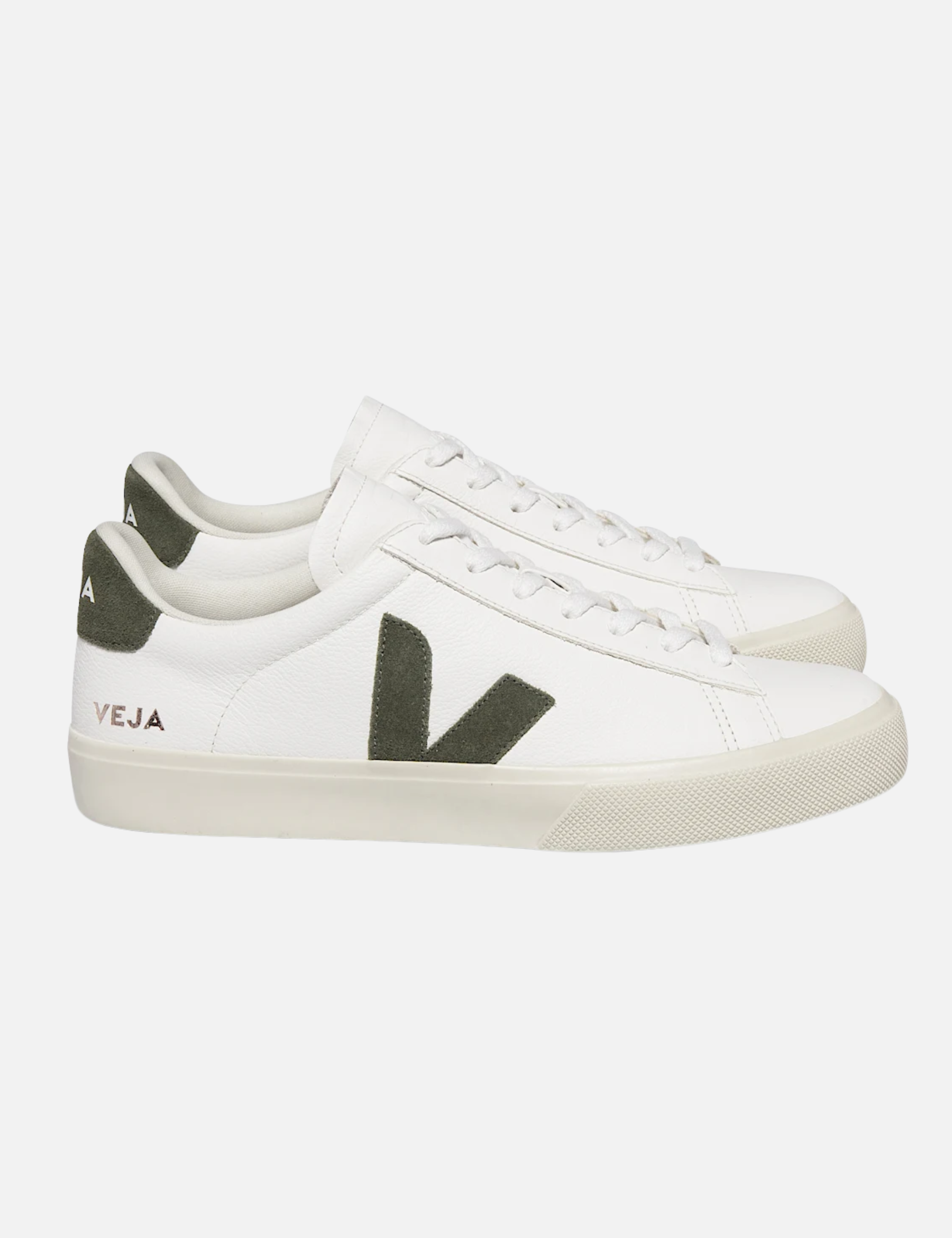 Veja Campo Leather Sneaker Extra White Khaki Unisex Men's Shoe For Men Athens GA Georgia Kempt Menswear Store Near Me