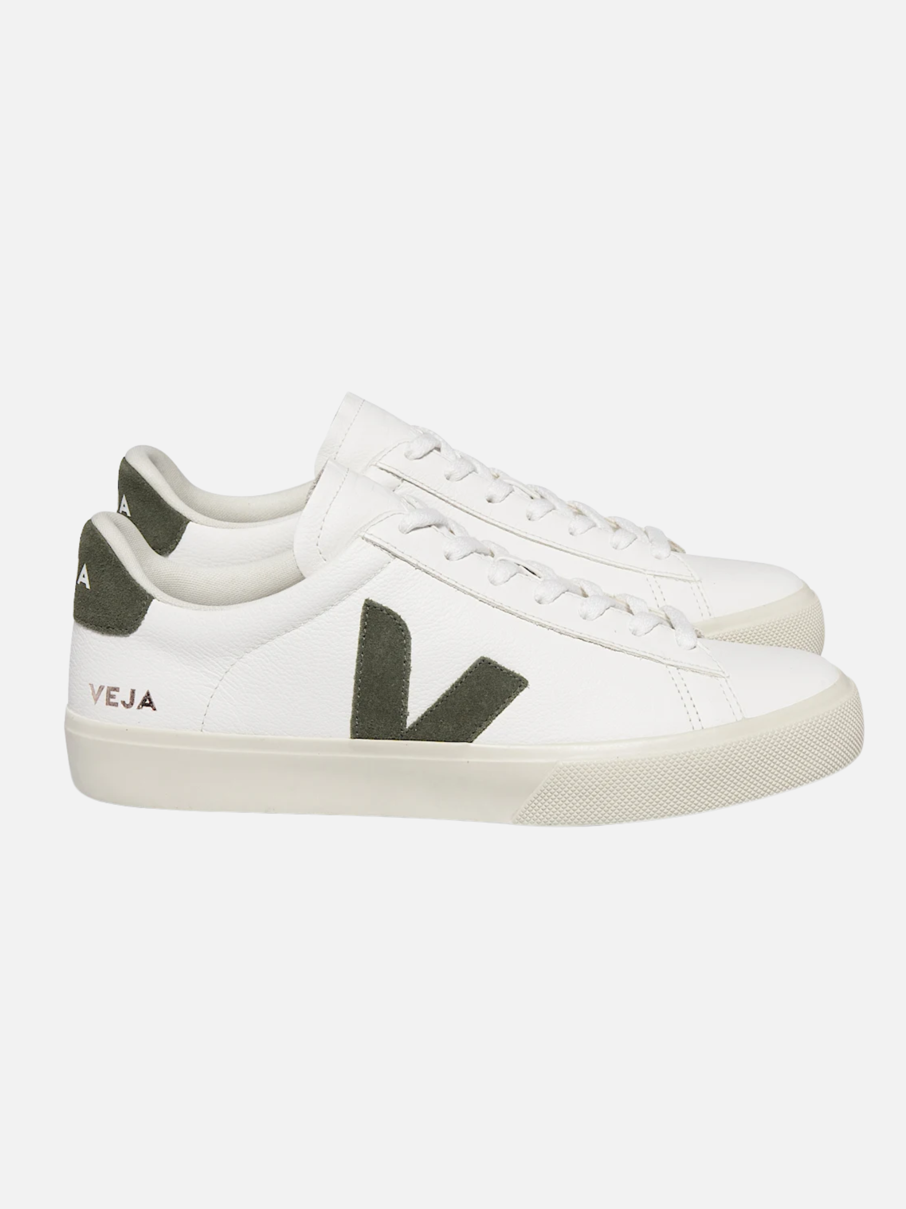 Veja Campo Leather Sneaker Extra White Khaki Unisex Men's Shoe For Men Athens GA Georgia Kempt Menswear Store Near Me