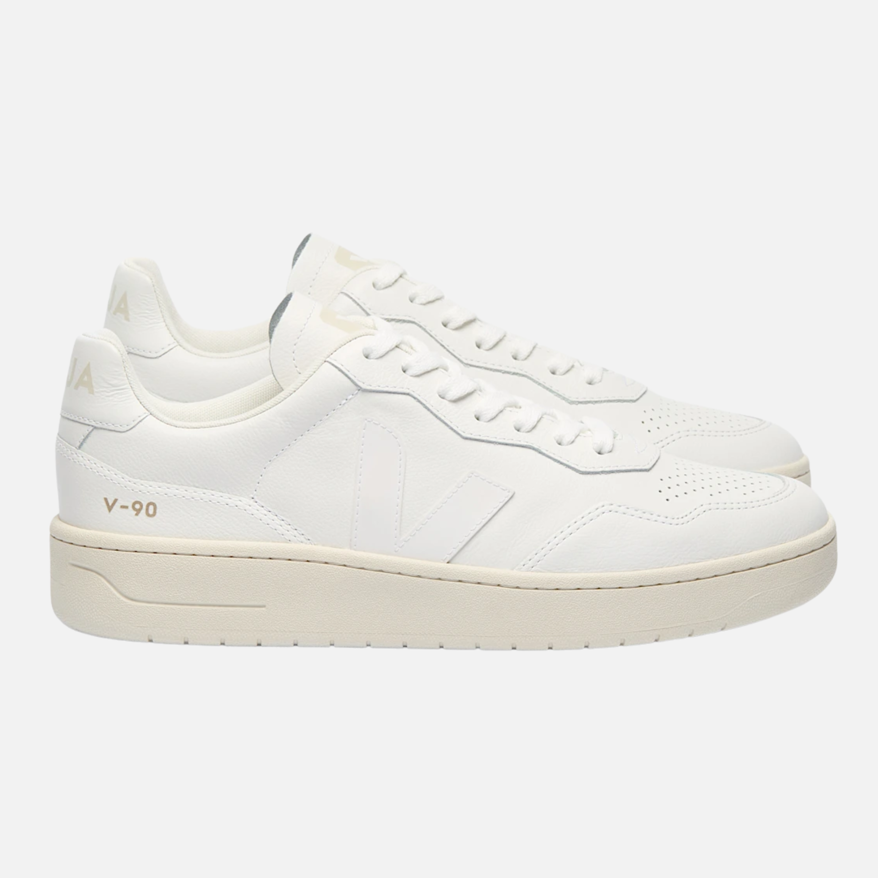 Veja V-90 Leather Sneaker Extra White Unisex Shoe Athens GA Georgia Kempt Menswear Store Near Me