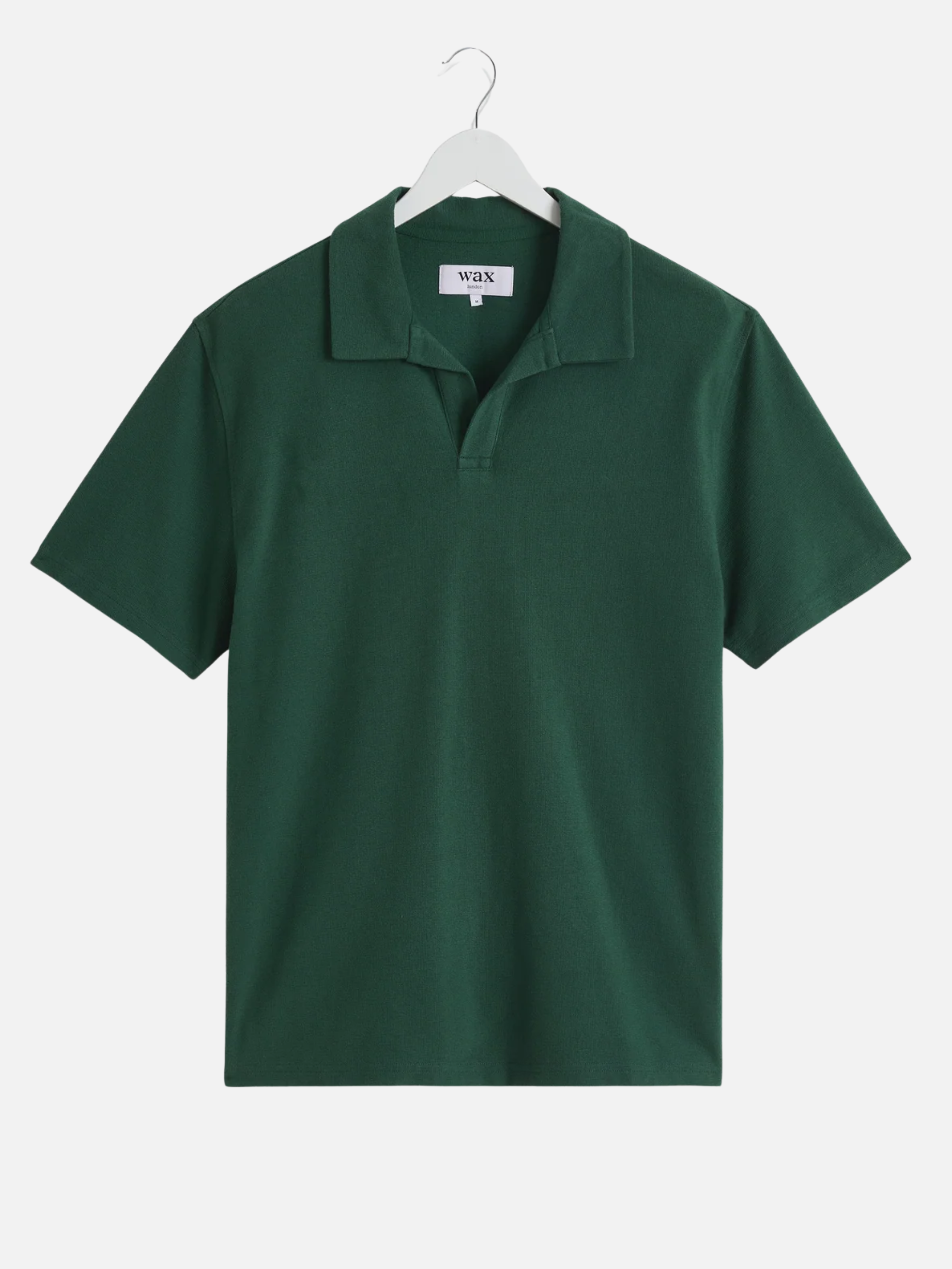 Wax London Atwood Textured Organic Cotton Polo Shirt Dark Green Men’s Polos for Men Summer Shirts for Guys Athens GA Georgia Kempt Menswear Store Near Me