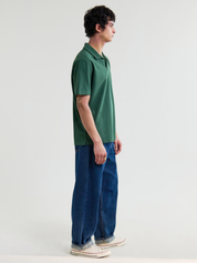 Wax London Atwood Textured Organic Cotton Polo Shirt Dark Green Men’s Polos for Men Summer Shirts for Guys Athens GA Georgia Kempt Menswear Store Near Me