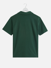 Wax London Atwood Textured Organic Cotton Polo Shirt Dark Green Men’s Polos for Men Summer Shirts for Guys Athens GA Georgia Kempt Menswear Store Near Me