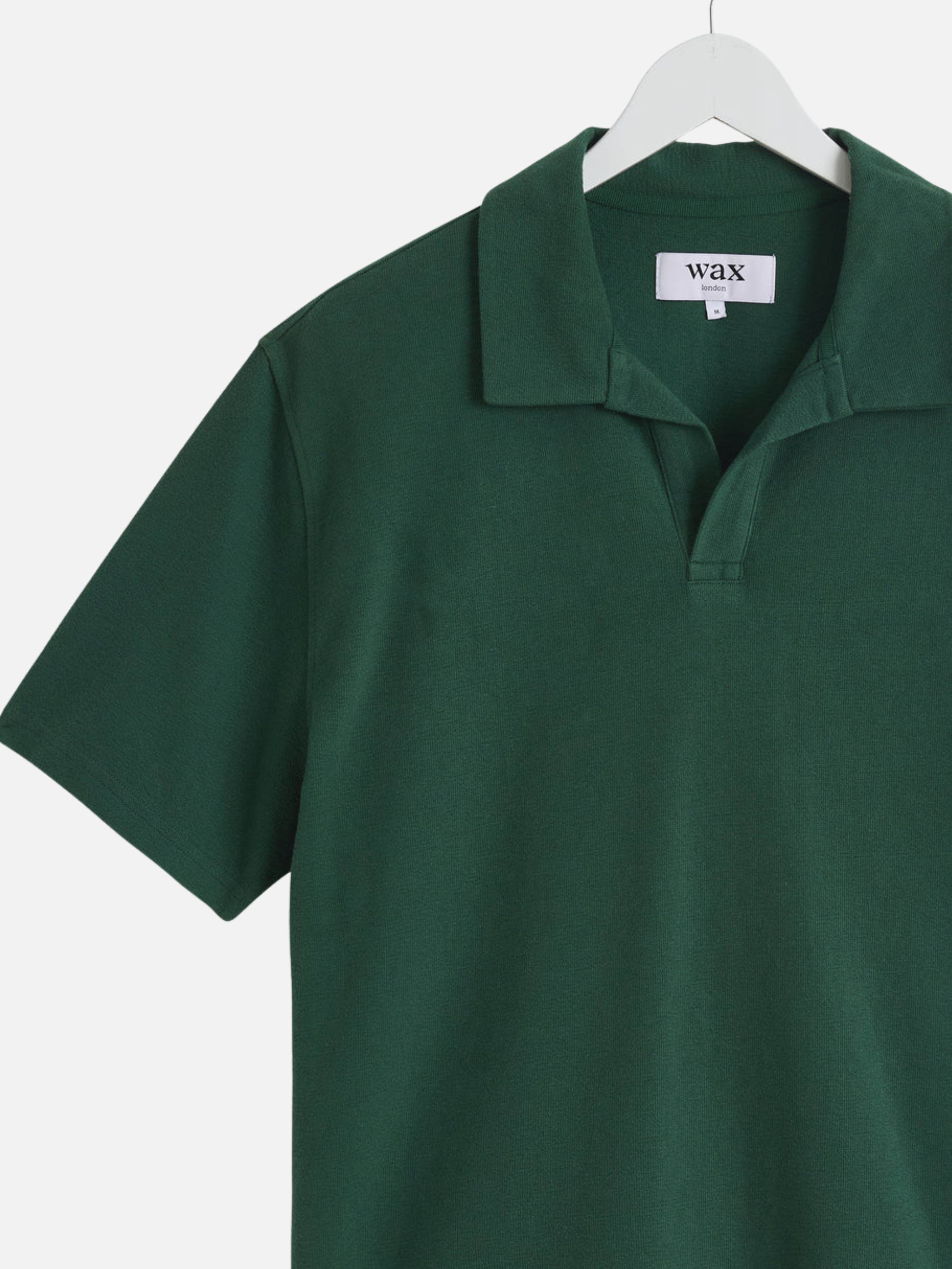 Wax London Atwood Textured Organic Cotton Polo Shirt Dark Green Men’s Polos for Men Summer Shirts for Guys Athens GA Georgia Kempt Menswear Store Near Me