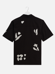 Wax London Didcot Absract Applique Shirt Black Beige Sleeve Collared Button Up Embroidered Shirts Men’s Tops for Men Vacation Outfits for Guys Athens GA Georgia Kempt Menswear Store Near Me