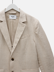 Wax London Fintry Linen Blazer Natural Cream White Summer Suit Wedding Guest Outfit Jacket Cool Comfortable Suiting Formal Wear Athens GA Georgia Kempt Menswear Store Near Me