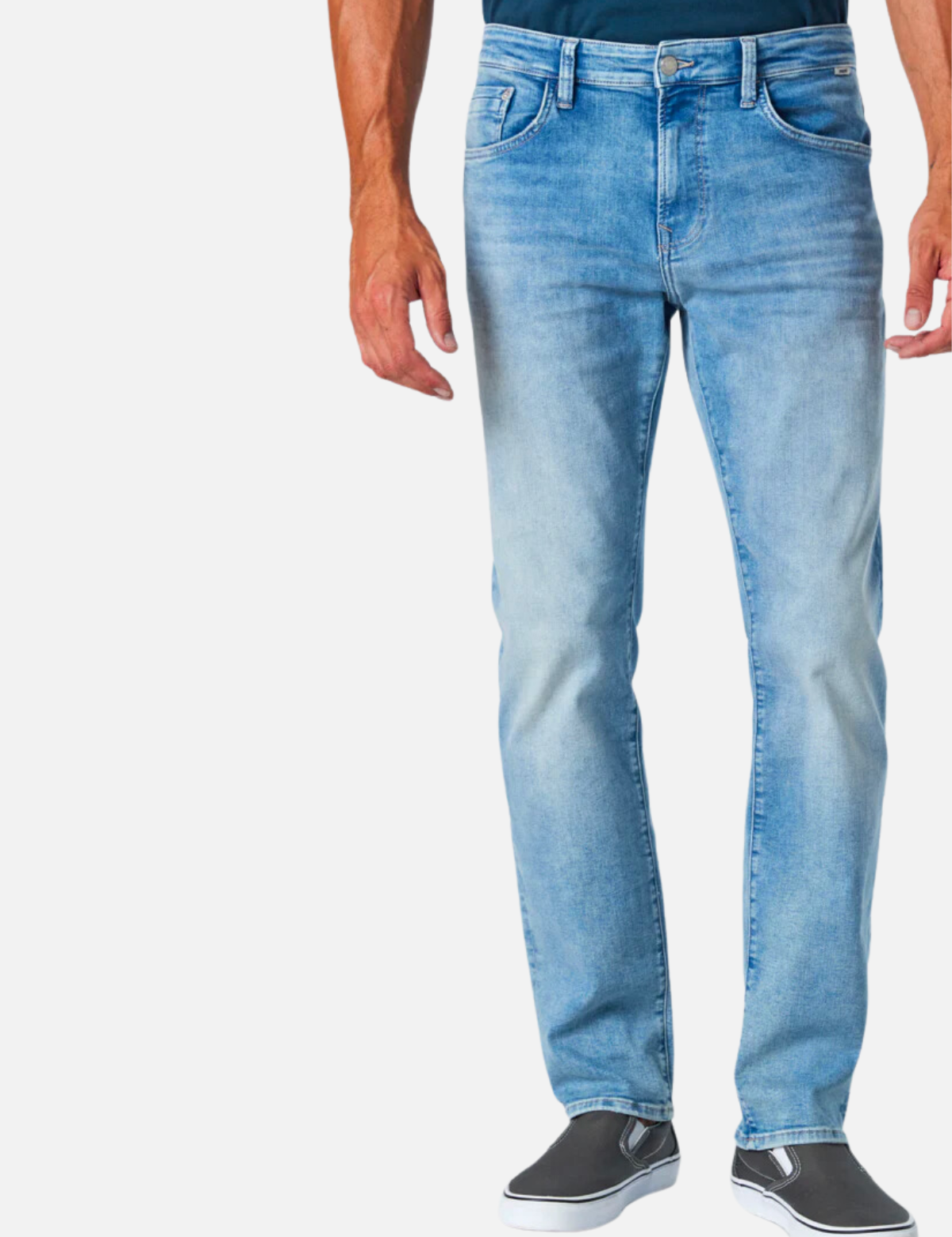 mavi zach straight jean light foggy blue recycled cotton polyester elastane blend stretch denim kempt athens ga georgia men's clothing store