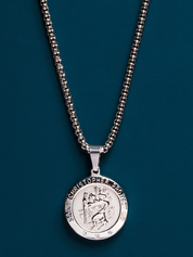 Waterproof St. Christopher Steel Necklace