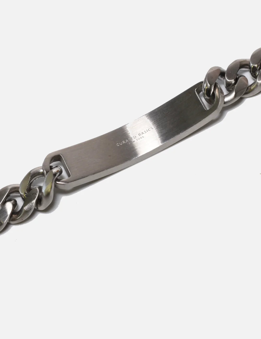 steel nameplate chain bracelet jewelry kempt athens mens clothing store