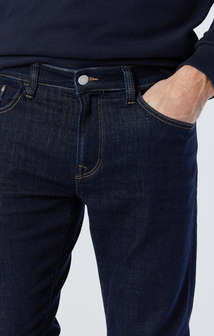 Mavi Zach Straight Leg Mens Jeans Rinse Feather Blue Kempt Athens Georgia Mens Store 